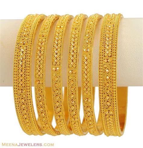 Kt Indian Bangles Set Of Bast Kt Gold Bangles Set Of