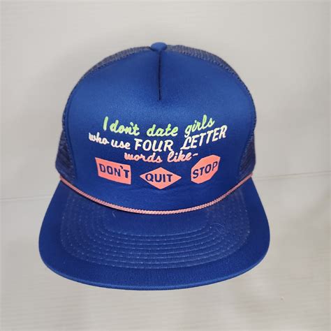 Vintage 80s Comedy Joke Humor Mesh Trucker Snapback Hat Ebay