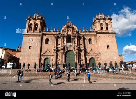 Cuzco Kathedrale In Der Plaza De Armas Cuzco In Den Peruanischen