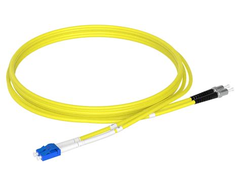 1m 3ft Lc Upc To St Upc Duplex Os2 Single Mode Pvc Ofnr 20mm Fiber Optic Patch Cable Fiber