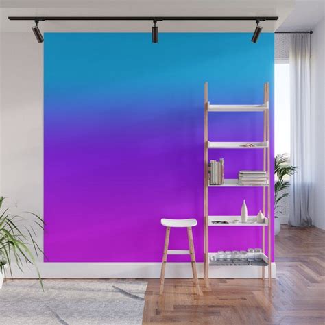 Blue Pink Gradient Wall Mural By Misimichu 8 X 8 Purple Walls Wall Murals Ombre Wall