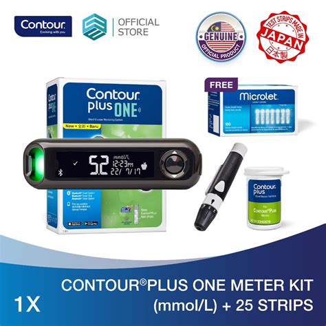 Contour Plus One Blood Glucose Meter Kit With S Test Strip Free