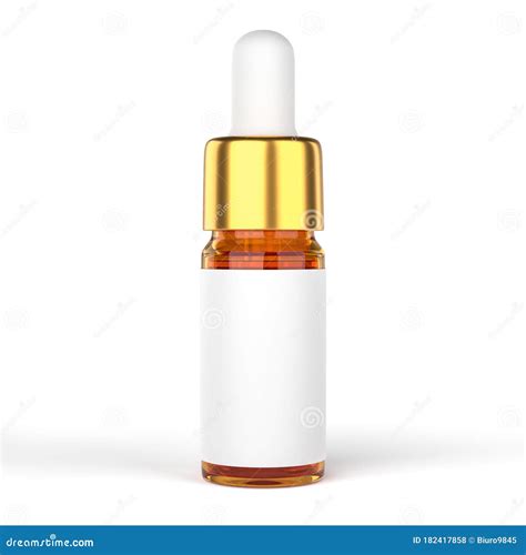 Vitamin C Serum Clear Glass Bottle For Cosmetic Products Design Mock-up. Beauty Care Oil Serum ...