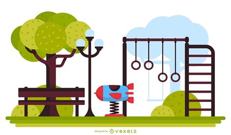 Park Playground Illustration Vector Download