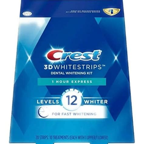 Crest 3d Whitestrips 1 Hour Express Levels 12 Whiter 5 Treatments 10