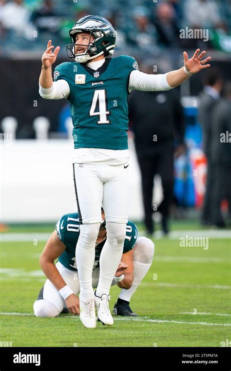 Philadelphia Eagles Kicker Jake Elliott In Action Prior To The Nfl