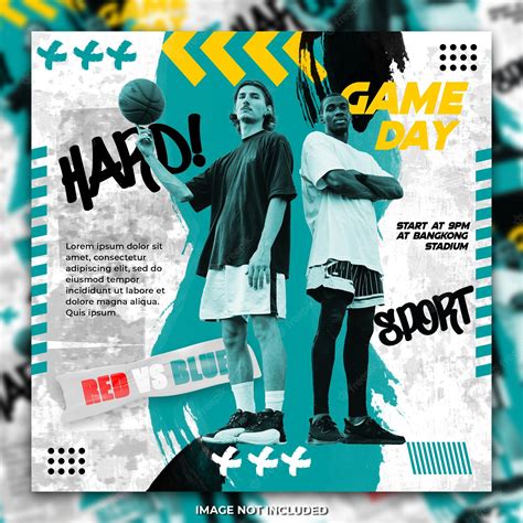 Premium Psd Basketball Game Day Social Media Post Template