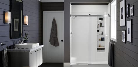 Walk In Shower Designs | Shower Design Ideas | KOHLER LuxStone Showers