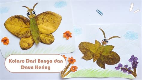 Cara Membuat Kolase Dari Bunga Dan Daun Kering Youtube