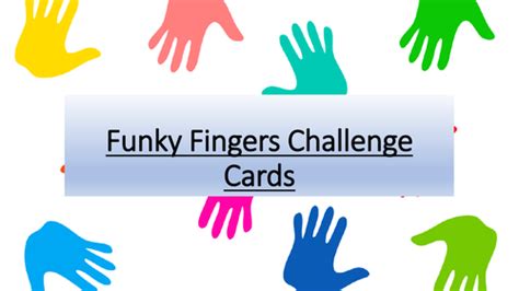 Funky Fingers Challenge Cards Eyfs Ks1 Fine Motor Skills Pre