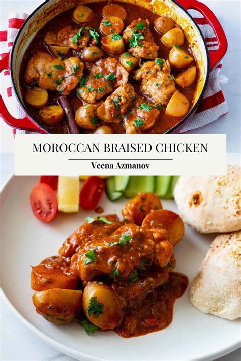 Spicy Braised Chicken With Potatoes Moroccan Veena Azmanov