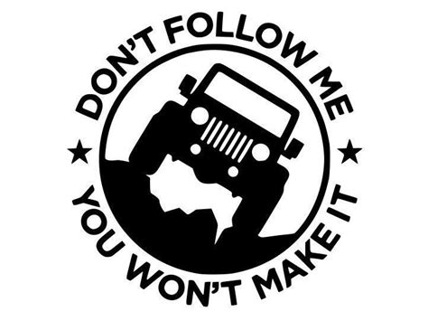 Dont Follow Me Svg File Etsy