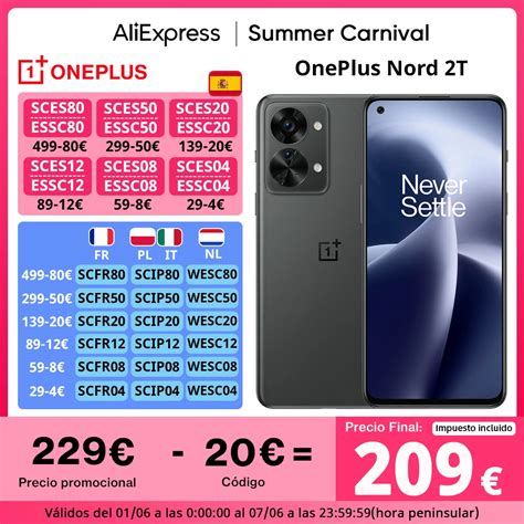 Versi N Global OnePlus Nord 2T 5G Smartphone MTK Dimensity 1300 90Hz