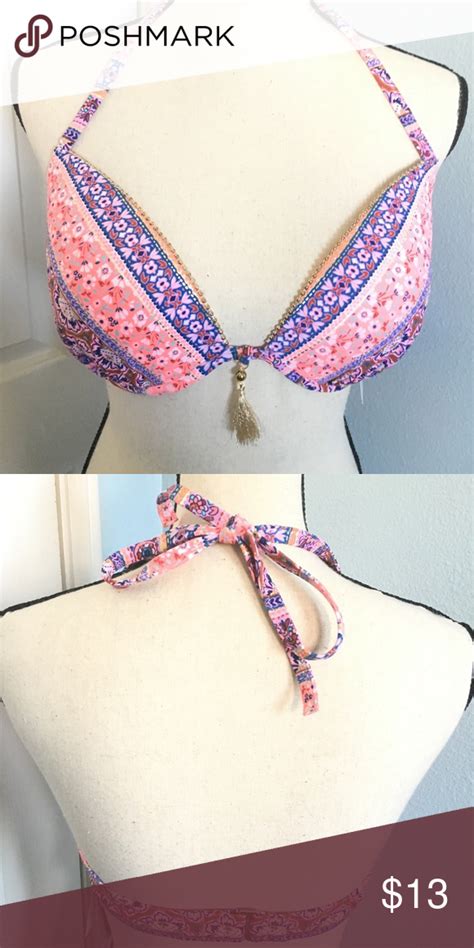 Shade Shore Pink Paisley Bikini Swim Top Nwt Paisley Bikini Pink