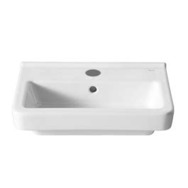 Roca Dama N Compact Wall Hung Basin 1 Tap Hole 450mm Wide White