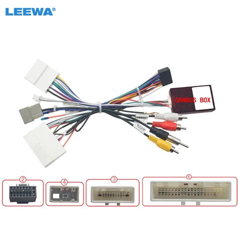 Leewa Adaptador De Cable De Alimentación De Radio Para Coche Caja Canbus De 16 Pines Para