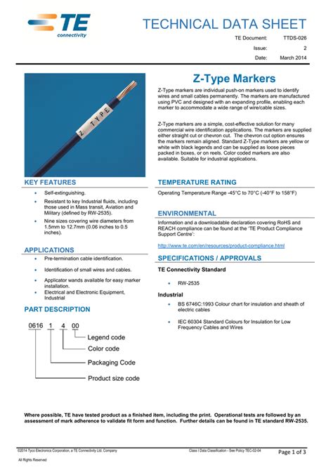 Technical Data Sheet Template