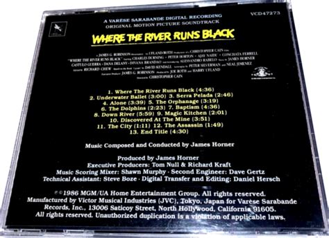 Where The River Runs Black Original Motion Picture Cd Music By James