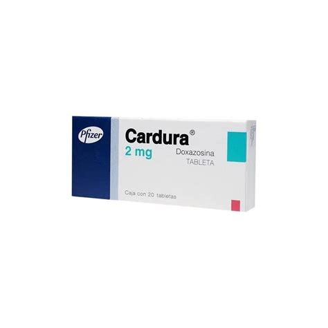 Cardura Doxazosina 2mg 20 Tabletas Mexipharmacy Farmacia Online