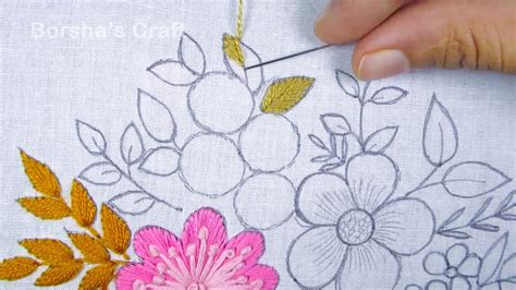 Unique Flower Hand Embroidery Super Flower Embroidery Tutorial Very Unique Flower Stitch Youtube