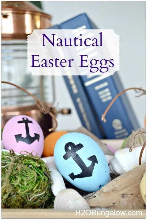 Easy DIY Nautical Easter Eggs Easter Egg Designs Easter Eggs Easter