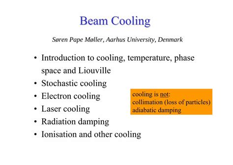 beam cooling aarhus universitet beam cooling introduction