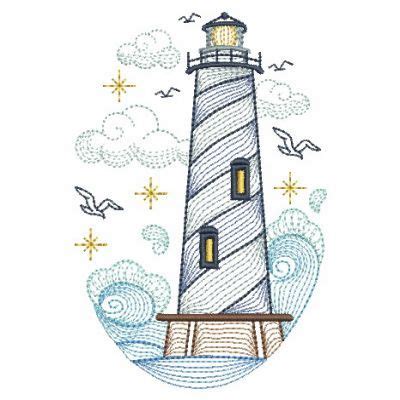 Lighthouses Set 10 Designs 3 Sizes Products SWAK Embroidery Ace