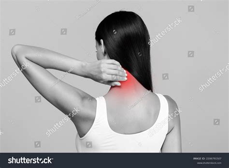 Neck Pain Muscle Stress Strain Unrecognizable Stock Photo 2206791507 ...