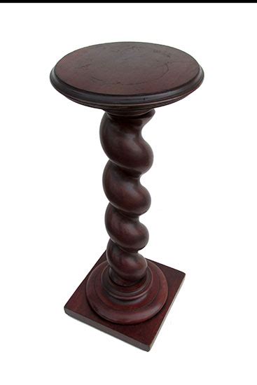 Mahogany Pedestal Wooden Nickel Antiques