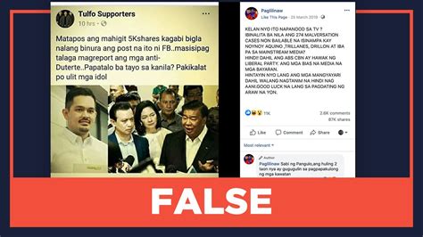 False Media Did Not Report On Malversation Raps Vs Aquino