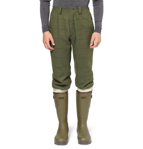 Lyst Musto Shooting Check Stretch Tweed Cropped Breeks Trousers In