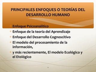 Psicología evolutiva Concepto y Teorías PPT