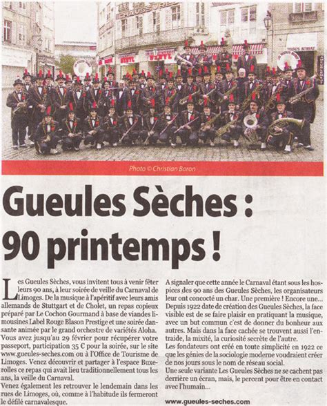 Les Gueules Sèches de Limoges 90 printemps