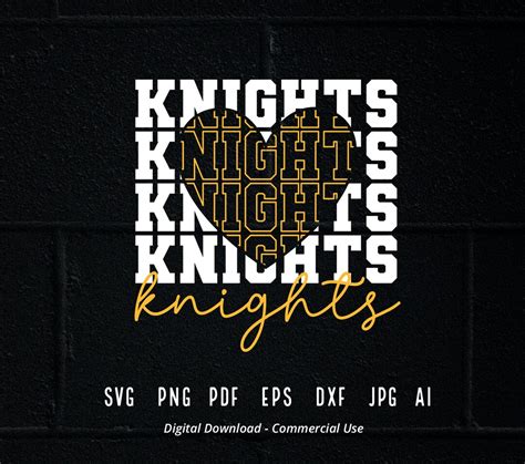 Stacked Knights Svg Knights Mascot Svg Knights Svg Knights School