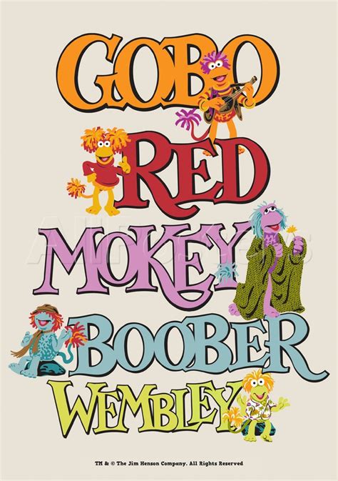 Image Poster Fraggle Rock Gobo Mokey Wembley Boober And Red