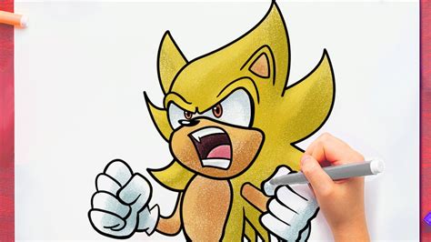 How To Draw Super Sonic Youtube