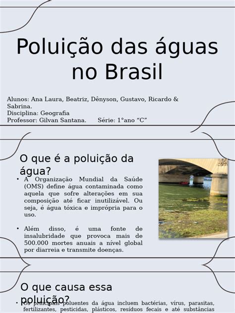 Poluição Das Aguas Do Brasil - Poluição das Águas no Brasil: Causas e Soluções | PDF | Água | Poluição ...
