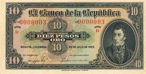 Billete 10 Pesos Oro 1923 Colombia Foronum