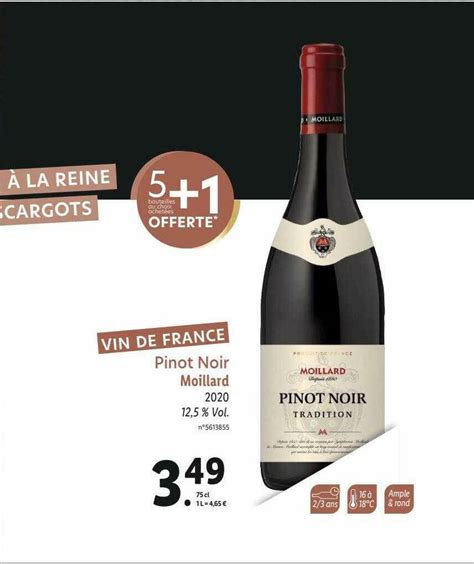 Promo Pinot Noir Moillard 2020 Chez Lidl