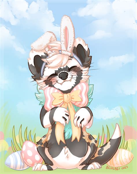 Easter Ferret By Kybou On Itaku