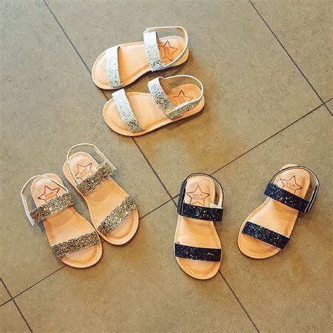 Sommer Neue Gold Silber Schwarz Sandalen F R M Dchen Glitter