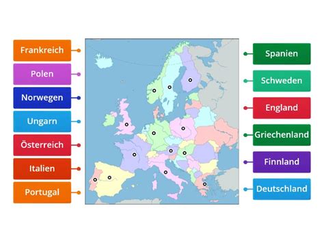 3 Länder Europas A1 Studio 21 Beschriftetes Diagramm