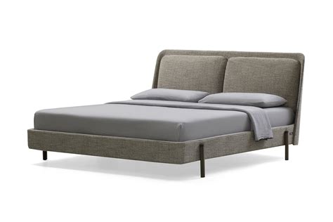 Angled Headboard Upholstered King Platform Bed Nara Bodema Atelier