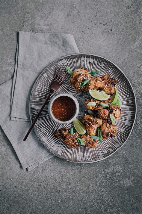 Knusprige Teriyaki Blumenkohl Nuggets Seelenschmeichelei