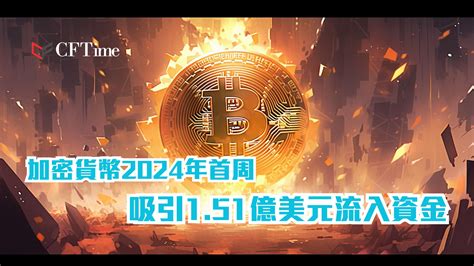 加密貨幣2024年首周吸引了151億美元流入資金