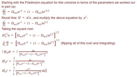 integration - Solving Friedmann equation for a(t) in quintessence ...