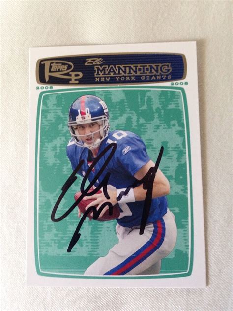 Eli Manning AUTOGRAPHED FULL SIGNATURE 2008 Topps Progression W COA