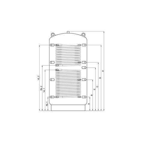 TWL 5000 Liter Puffer Pufferspeicher Typ PR2 Iso C PR2 5000 GLo24