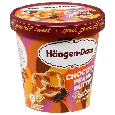 Haagen Dazs Chocolate Peanut Butter Pretzel 14oz Grocery