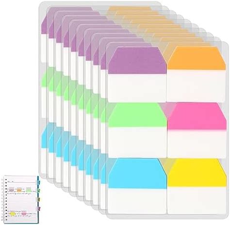 Amazon Pieces Sticky Index Tabs Page Markers Inch Colored